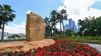 【国际锐评】中国的“关键一招”对世界有多重要？_fororder_在广东省深圳市前海拍摄的前海石（2025年02月23日摄）